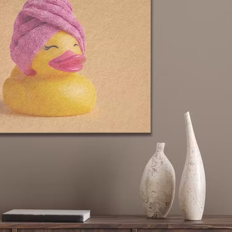 Badeend - Handdoek - Kleurrijk PET vilt klein -sfeer6_closeup