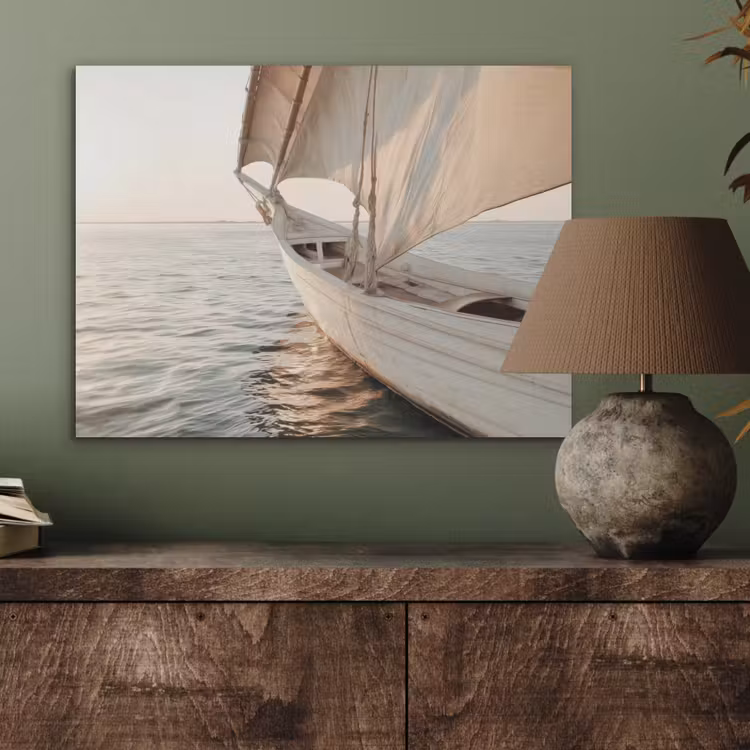 Zeilboot - Zee - Beige - Zon PET vilt klein -sfeer2