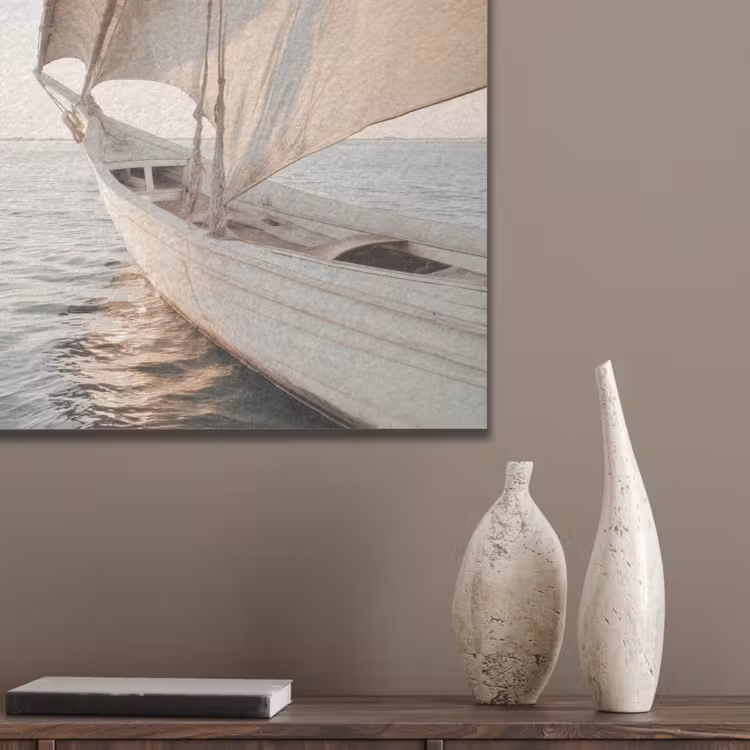 Zeilboot - Zee - Beige - Zon PET vilt klein -sfeer6_closeup