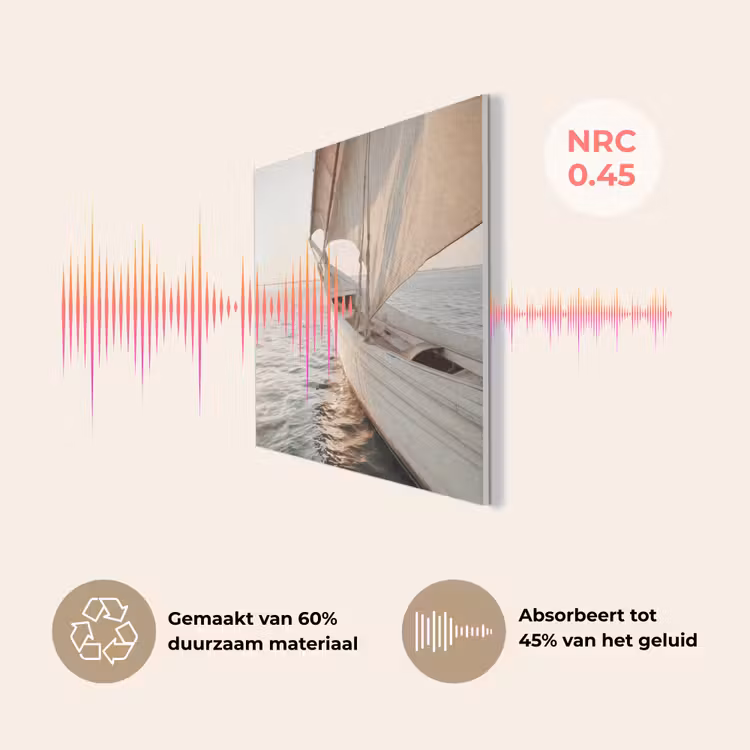 Zeilboot - Zee - Beige - Zon PET vilt klein -USP_NL