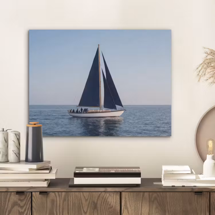 Zeilboot - Zee - Blauw PET vilt klein -sfeer1