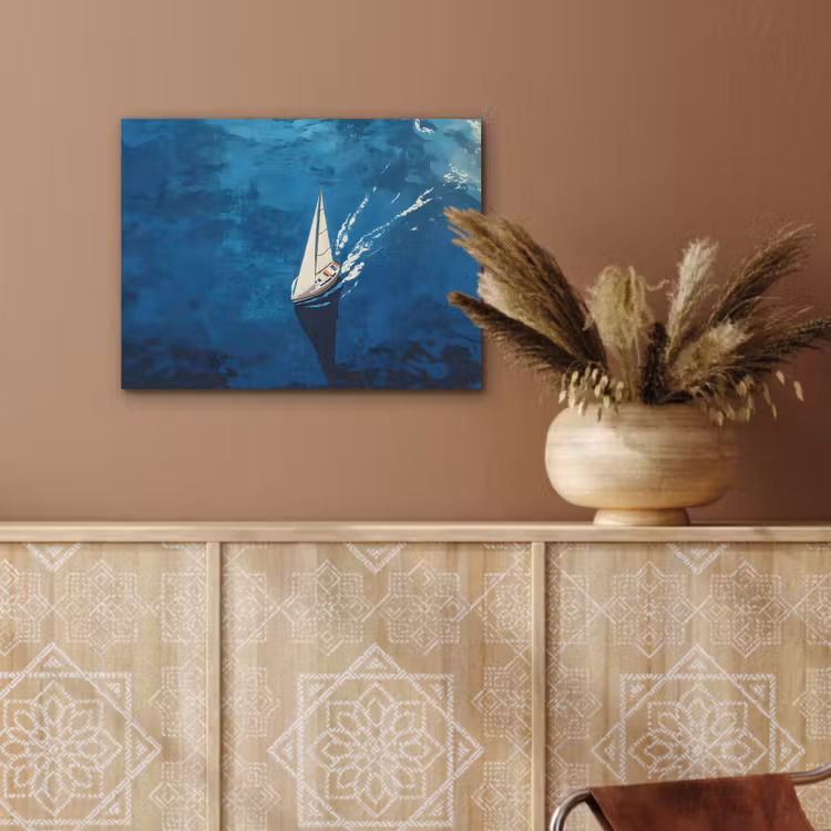 Zeilboot - Water - Abstract - Schaduw PET vilt klein -sfeer4