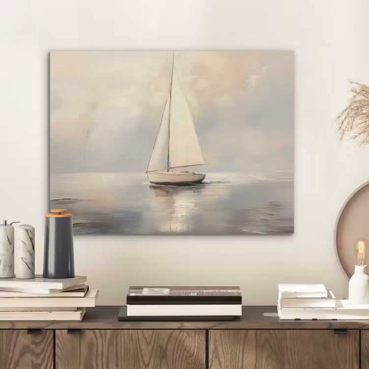 Zeilschip - Zee - Bewolkt PET vilt klein -sfeer1