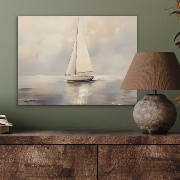Zeilschip - Zee - Bewolkt PET vilt klein -sfeer2
