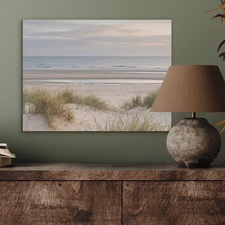 Zandstrand - Bewolkt - Duinen PET vilt klein -sfeer2