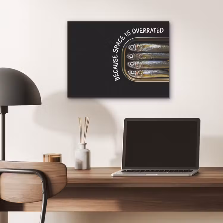 Sardines - Tekst - Vis - Blik PET vilt klein -sfeer5