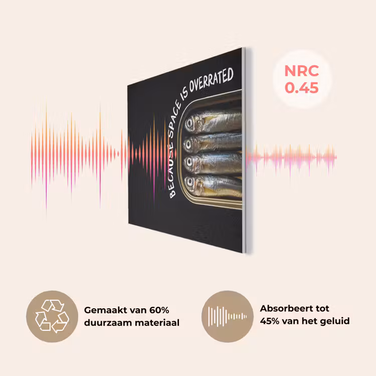 Sardines - Tekst - Vis - Blik PET vilt klein -USP_NL
