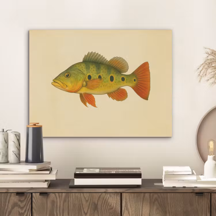 Schubben - Vis - Groen - Illustratie PET vilt klein -sfeer1