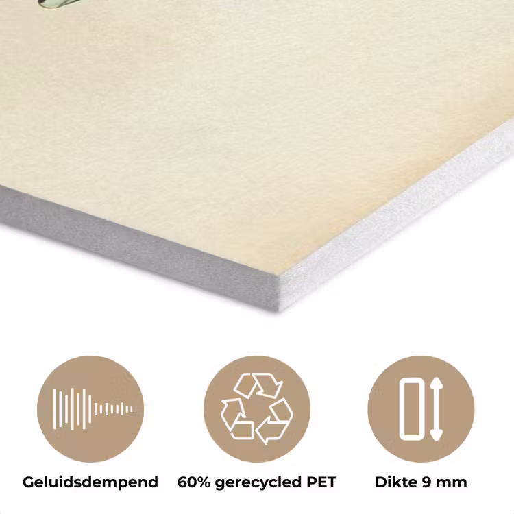 Schubben - Vis - Mint - Minimalistisch PET vilt klein -closeup_NL