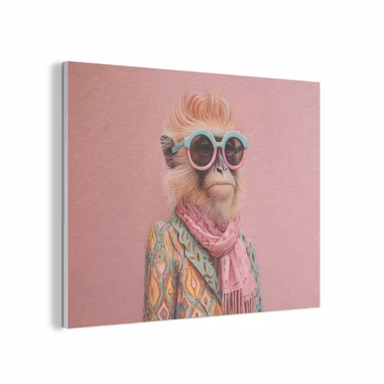Sjaal - Aap - Zonnebril - Jasje PET vilt klein -3d