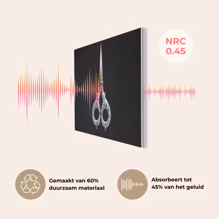 Schaar - Delfts blauw - Zwart PET vilt klein -USP_NL