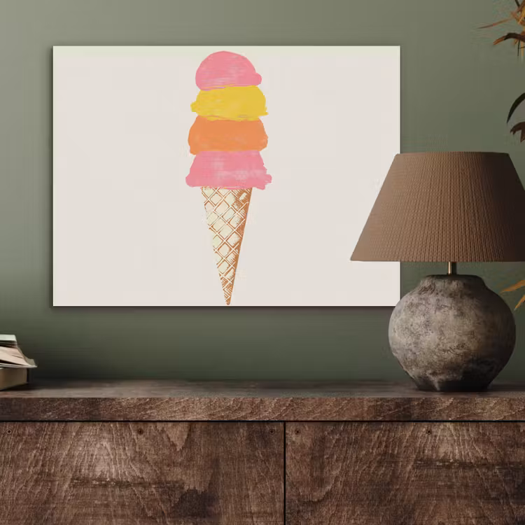 Schepijs - Hoorntje - Illustratie - Minimalistisch PET vilt klein -sfeer2