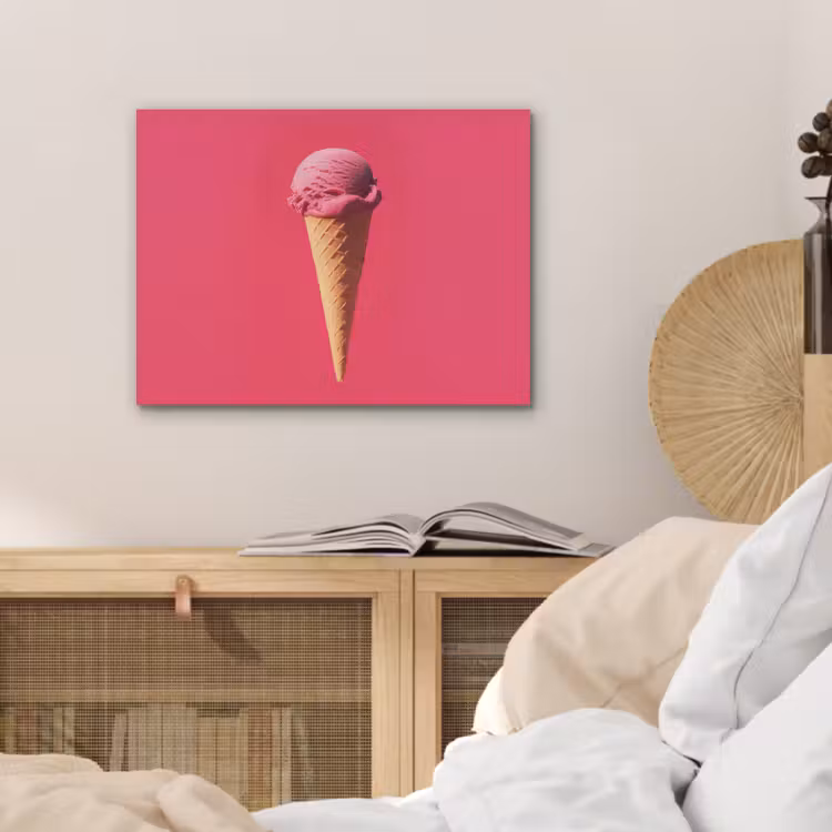 Schepijs - Roze - Hoorntje PET vilt klein -sfeer3