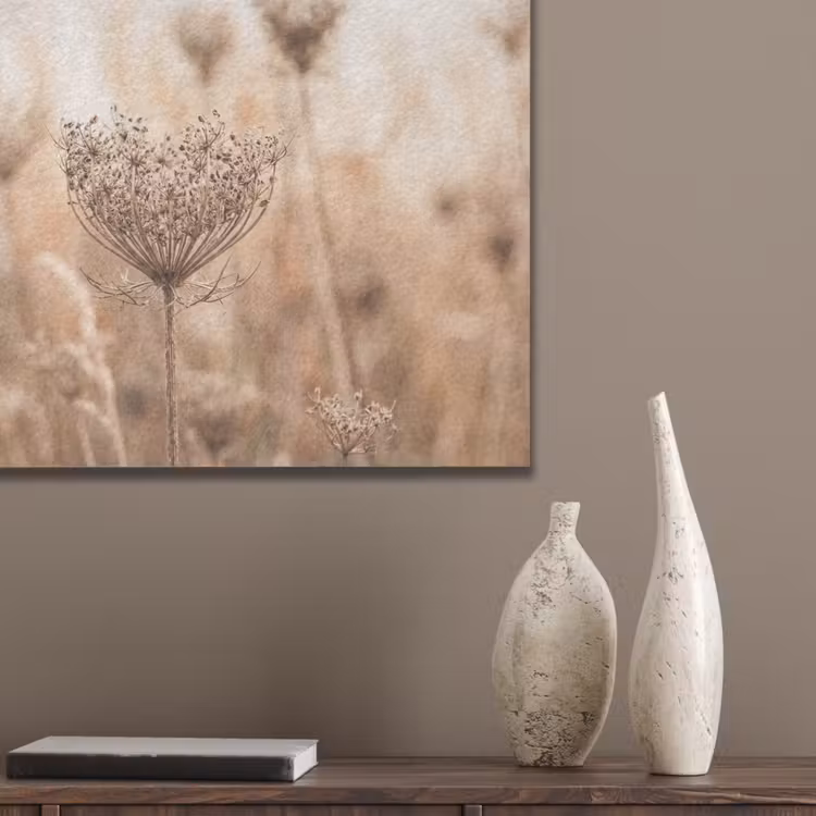 Schermbloem - Droogbloem - Winter - Beige - Minimalistisch PET vilt klein -sfeer6_closeup