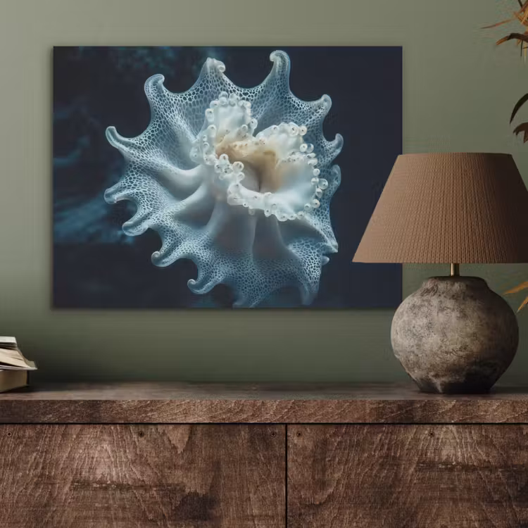 Zeewezen - Wit - Golven - Water PET vilt klein -sfeer2