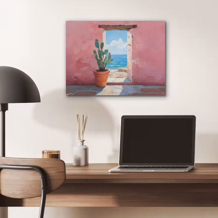 Zee - Roze - Cactus PET vilt klein -sfeer5