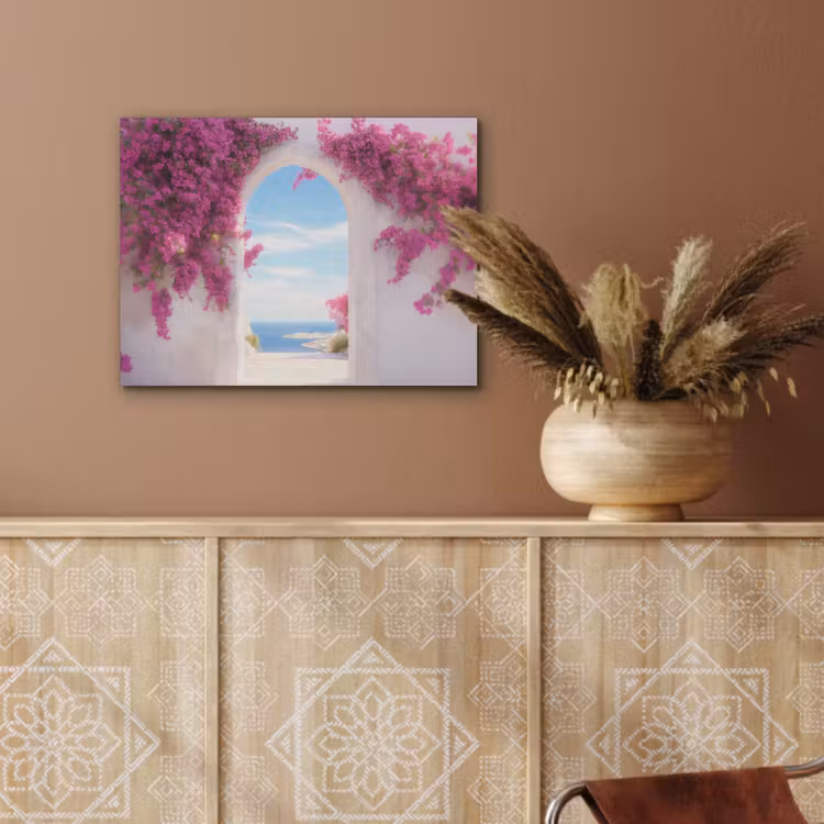 Zee - Roze - Bloemen - Poort PET vilt klein -sfeer4