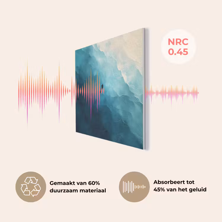 Zee - Silhouet - Abstract - Blauw PET vilt klein -USP_NL