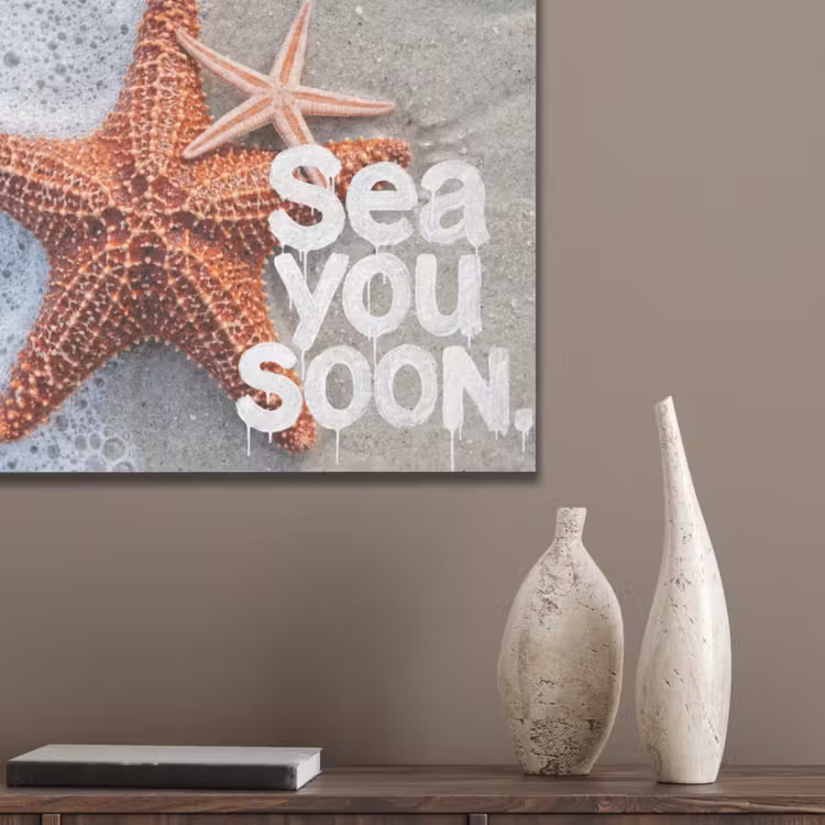 Sea you soon - Zeester - Zee PET vilt klein -sfeer6_closeup