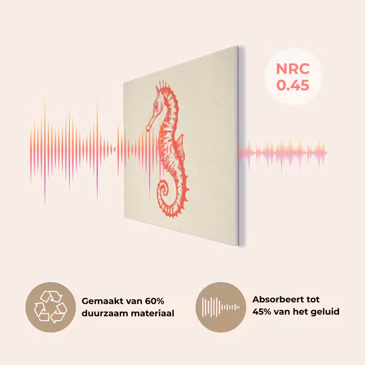 Zeepaardje - Rood - Fijne details PET vilt klein -USP_NL