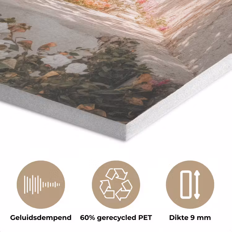 Doorkijk - Boog - Bloemen - Pastel PET vilt klein -closeup_NL