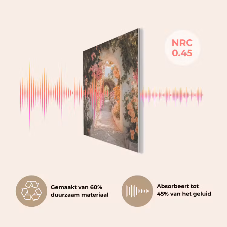 Doorkijk - Boog - Bloemen - Pastel PET vilt klein -USP_NL