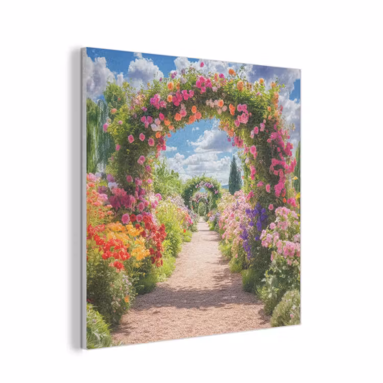 Doorkijk - Bloemen - Kleurrijk - Natuur PET vilt klein -3d