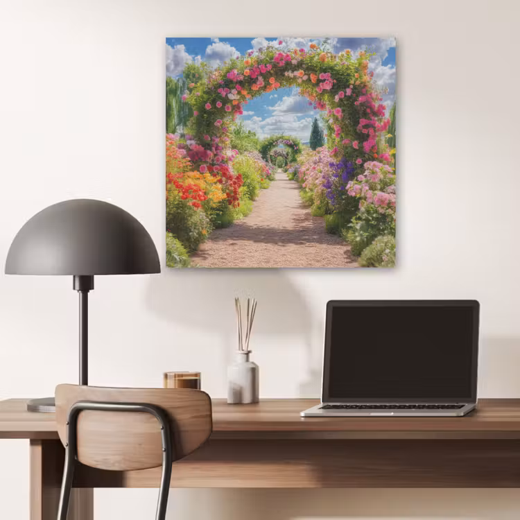 Doorkijk - Bloemen - Kleurrijk - Natuur PET vilt klein -sfeer5