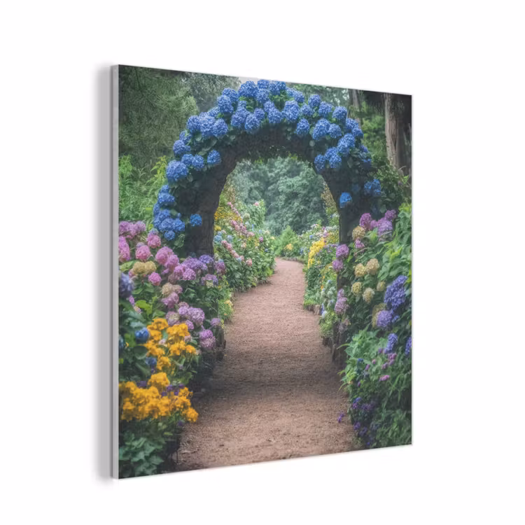 Doorkijk - Bloemen - Hortensia - Pad PET vilt klein -3d