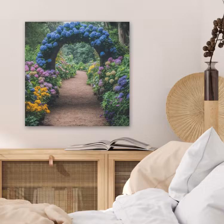 Doorkijk - Bloemen - Hortensia - Pad PET vilt klein -sfeer3