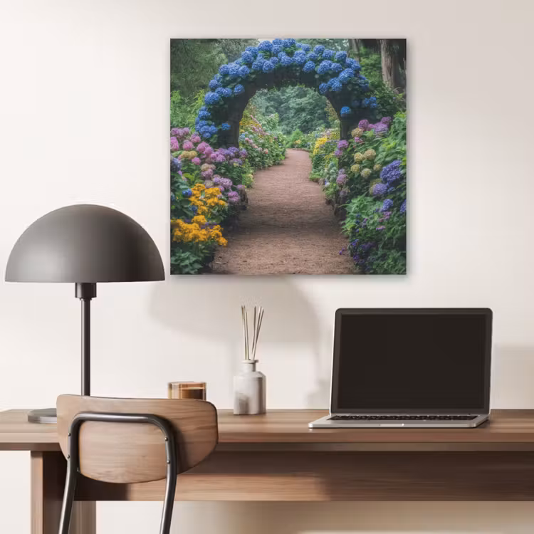 Doorkijk - Bloemen - Hortensia - Pad PET vilt klein -sfeer5