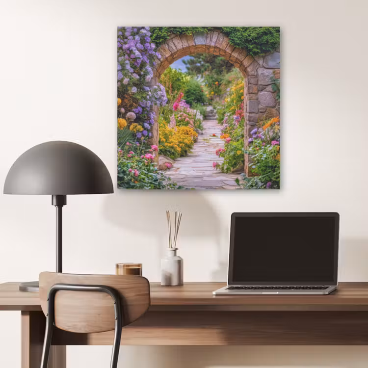 Doorkijk - Bloemen - Pad - Natuur PET vilt klein -sfeer5