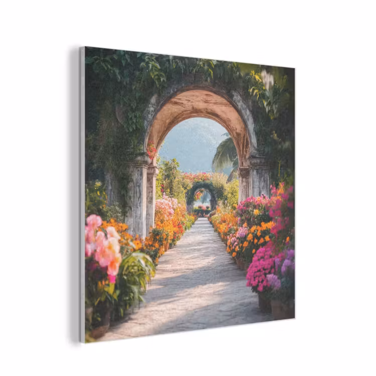 Doorkijk - Bloemen - Tropisch - Kleurrijk PET vilt klein -3d
