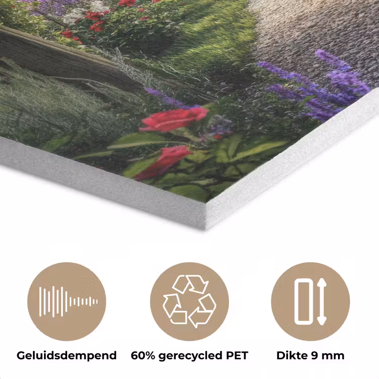 Doorkijk - Tuinboog - Bloemen - Natuur - Pad PET vilt klein -closeup_NL