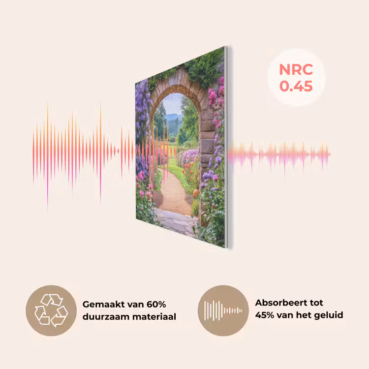 Doorkijk - Poort - Bloemen - Tuin PET vilt klein -USP_NL