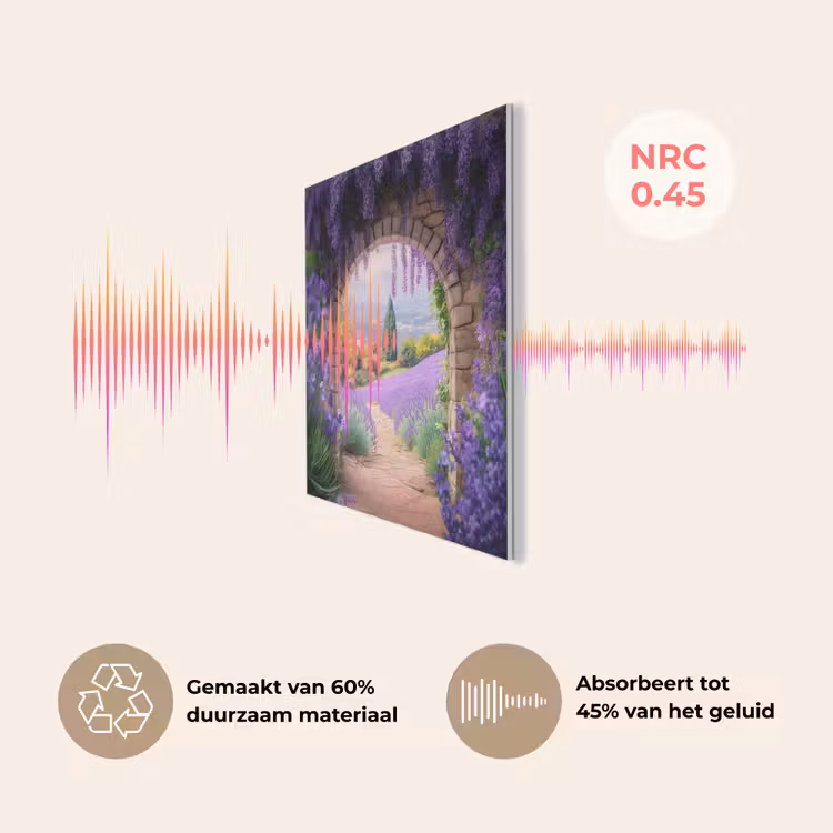 Doorkijk - Lavendel - Bloemen - Paars - Poort PET vilt klein -USP_NL