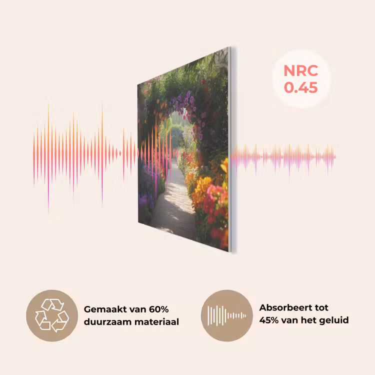 Doorkijk - Pad - Bloemen - Struik - Kleurrijk PET vilt klein -USP_NL