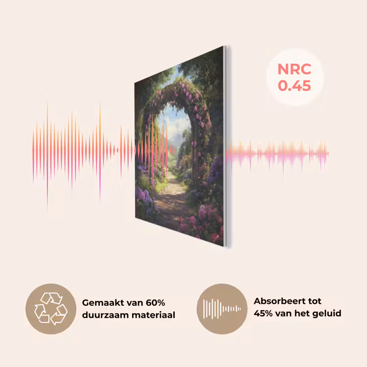 Doorkijk - Rozenboog - Uitzicht - Landschap - Bloemen PET vilt klein -USP_NL