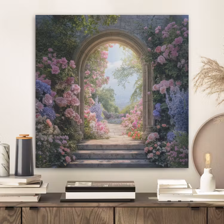 Doorkijk - Rozen - Vintage - Bloemen PET vilt klein -sfeer1