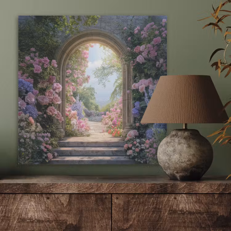 Doorkijk - Rozen - Vintage - Bloemen PET vilt klein -sfeer2