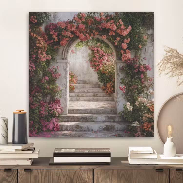 Doorkijk - Rozen - Vintage - Poort PET vilt klein -sfeer1