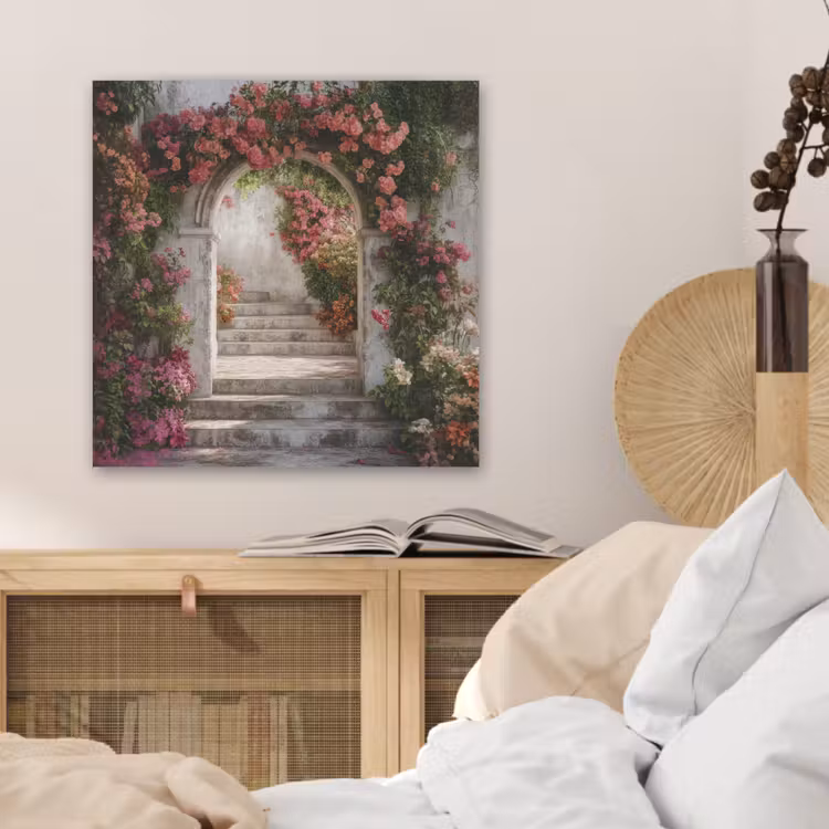 Doorkijk - Rozen - Vintage - Poort PET vilt klein -sfeer3