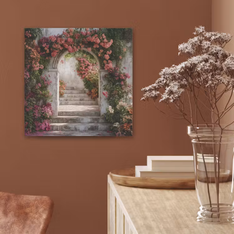 Doorkijk - Rozen - Vintage - Poort PET vilt klein -sfeer4