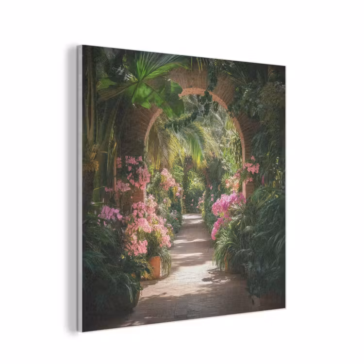 Doorkijk - Tropisch - Bloemen - Natuur PET vilt klein -3d
