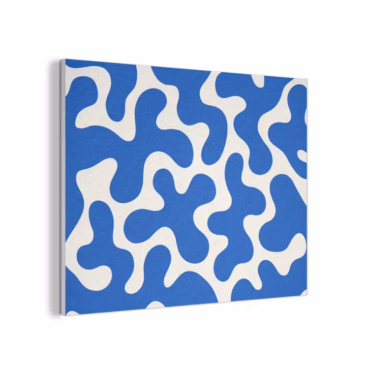 Vormen - Abstract - Blauw - Golven PET vilt klein -3d