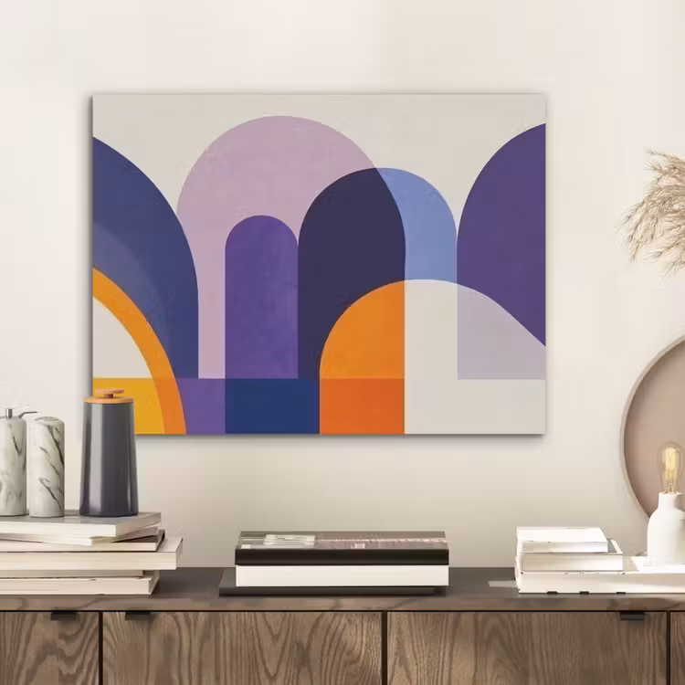 Vormen - Abstract - Grafisch - Oranje PET vilt klein -sfeer1