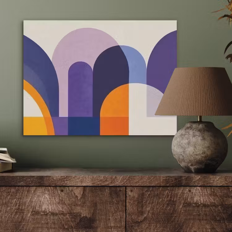 Vormen - Abstract - Grafisch - Oranje PET vilt klein -sfeer2