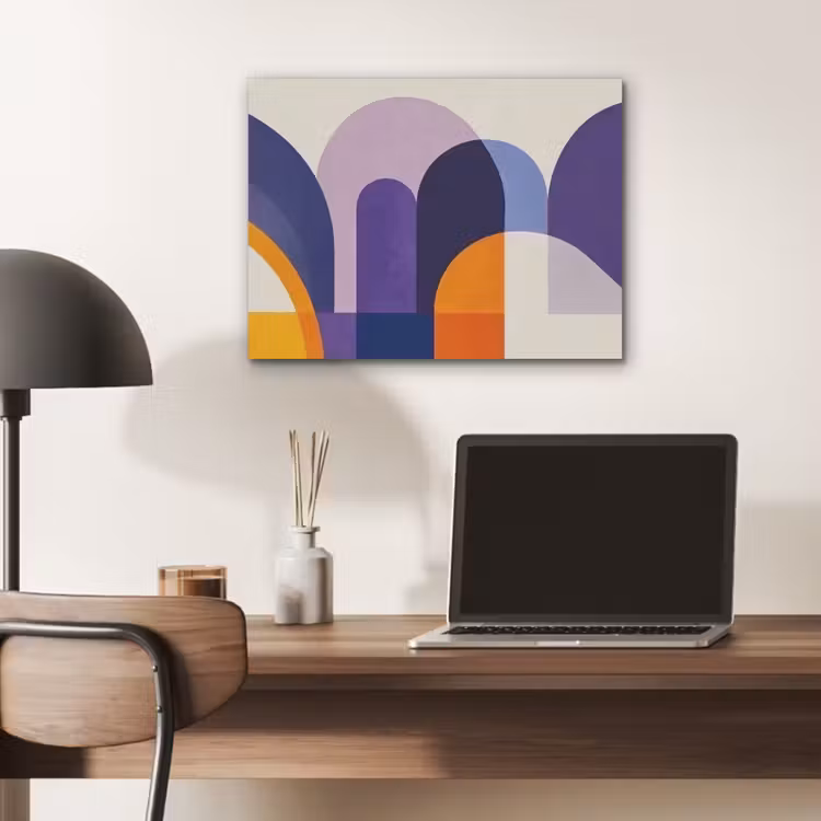 Vormen - Abstract - Grafisch - Oranje PET vilt klein -sfeer5