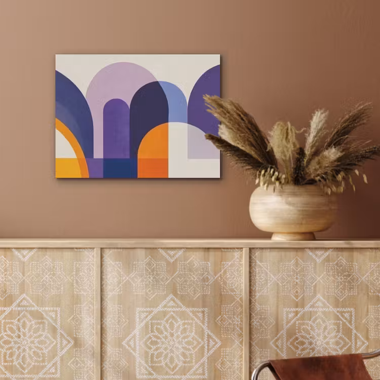 Vormen - Abstract - Grafisch - Oranje PET vilt klein -sfeer4