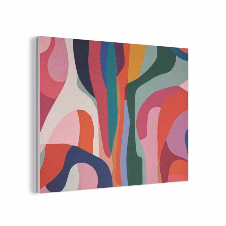 Vormen - Bochten - Kleurrijk - Abstract PET vilt klein -3d